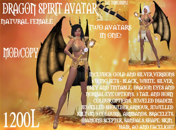 DRAGON SPIRIT AVATAR (NATURAL FEMALE) BOXED