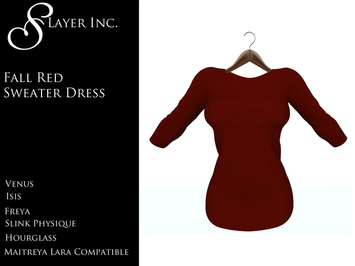 Fall Red Sweater Dress