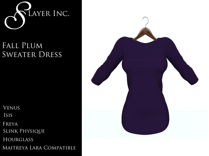 Fall Plum Sweater Dress 