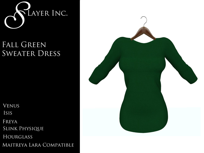 Fall Green Sweater Dress Packed