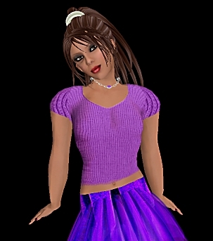 ARCHANGEL'S:  Cap Sleeve Rib Knit Top in Grape