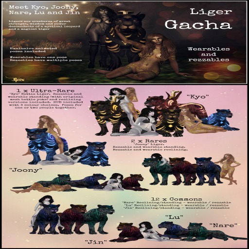 Jinx : Liger "Joony" - Reclining Wearable - RARE