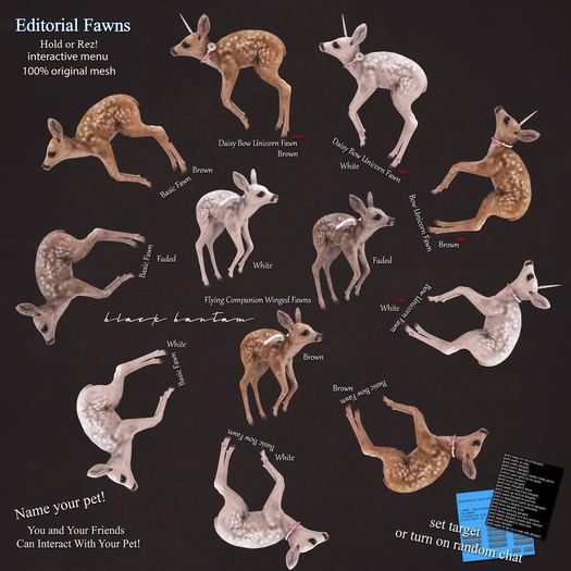 *[BB] Editorial Unicorn Fawn Bows Brown RARE