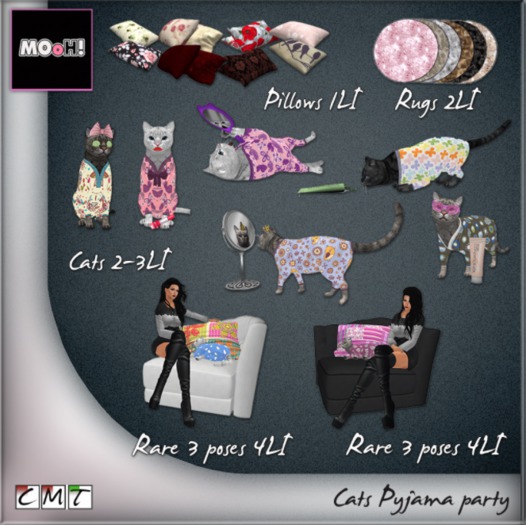 MOoH! PJ Cats couch Black RARE