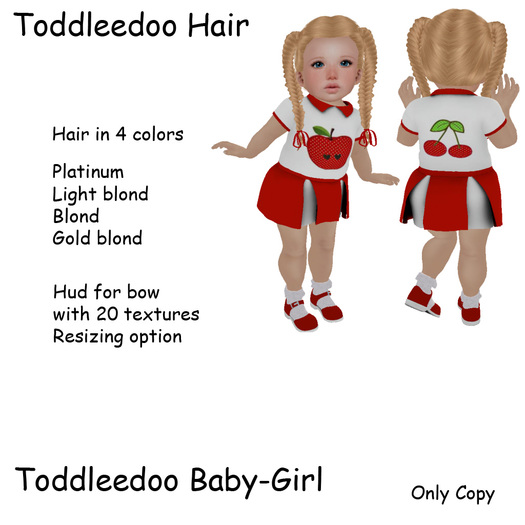 Toddleedoo Hair Lilou Blond Demo