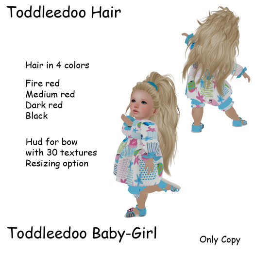 Toddleedoo Hair Louise Black & Red