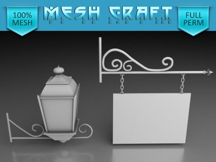 Hanging Sign & Lamp - Full Perm