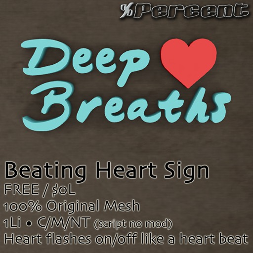 %Deep Breaths Sign *MESH* Delivery Box
