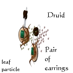Mhaijik Earrings boxed set Druid Leaf