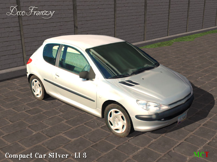 ~DecoFranzy~ Compact Car Silver (CM)