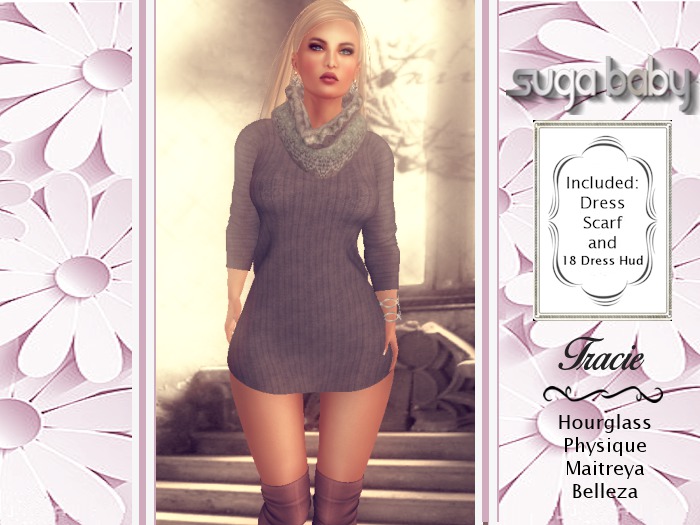 Tracie Sweater Dress w/Hud