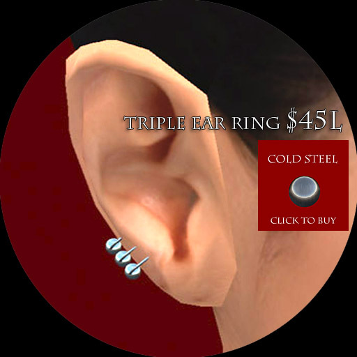 Triple Ear Ring (Cold Steel) By Liderc