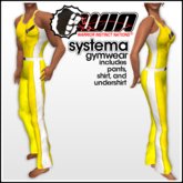 WIN Systema Gymwear, Yellow with White Trim