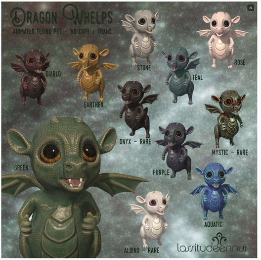 lassitude & ennui Dragon whelp - stone - wear me / rez me