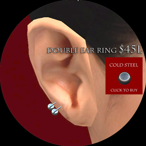 Double Ear Ring (Cold Steel) By Liderc