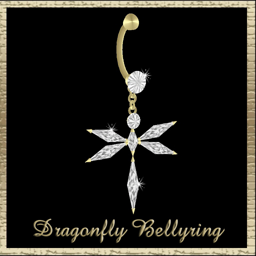 Dex's Dragonfly Bellyring in Gold