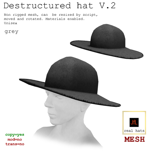 Destructured hat V.2_ boxed_grey