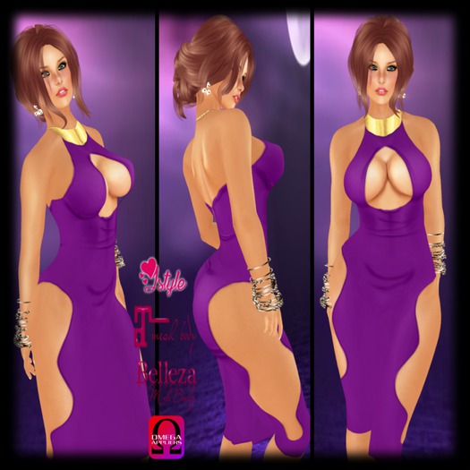 COMPLETE OUTFIT PURPLE J-4+APPLY MESH BODY JSTYLE