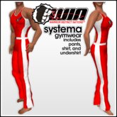 WIN Systema Gymwear, Red with White Trim