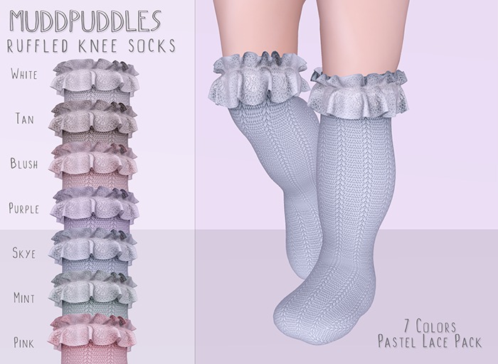 MuddPuddles: Ruffled Knee Socks - Pastels