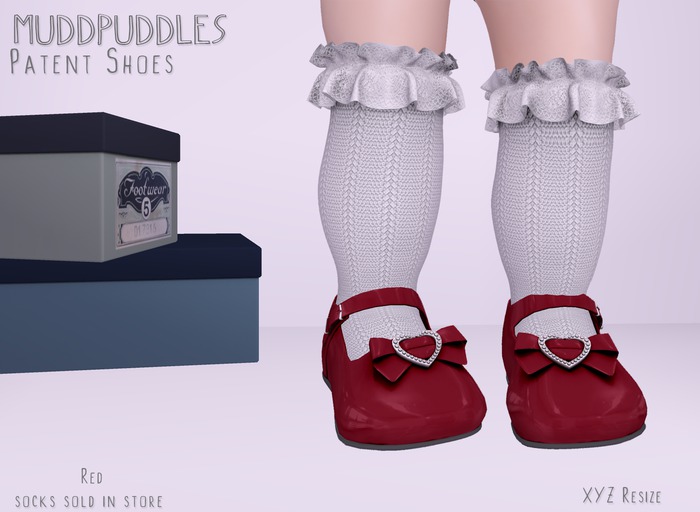 MuddPuddles: Patent Shoes - Red (add)