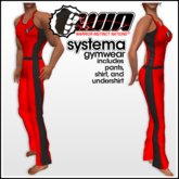 WIN Systema Gymwear, Red with Black Trim