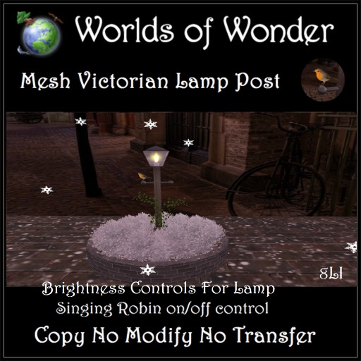 WoW Victorian Lamp Post & Singing Robin