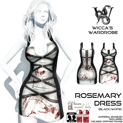 Wicca's Wardrobe - Rosemary [Black/White] [BOXED]