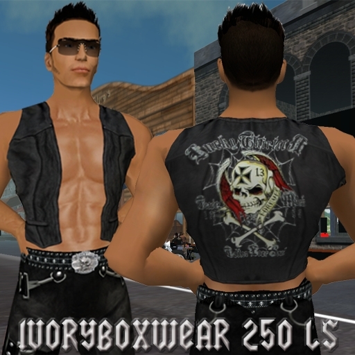 Biker Vest Skull Lucky 13