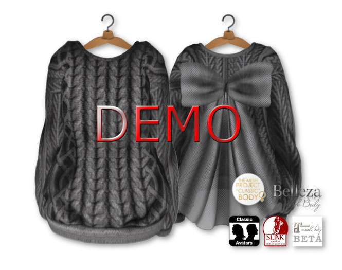 {amiable}Mesh Back Tulle-Bow Knit(DEMO)