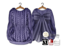 {amiable}Mesh Back Tulle-Bow Knit_BL