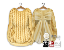 {amiable}Mesh Back Tulle-Bow Knit_YE