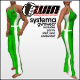 WIN Systema Gymwear, Green with White Trim