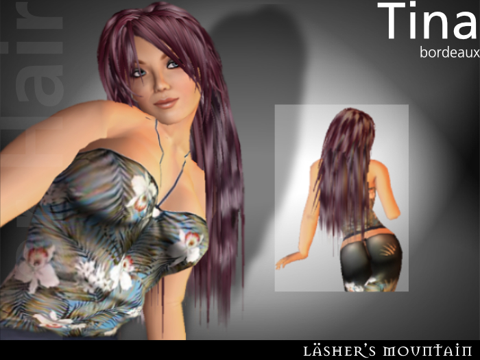  TINA Fine Long Flexi BORDEAUX HAIR 