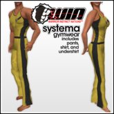 WIN Systema Gymwear, Gold with Black Trim