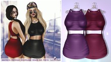 Luas Kendall Dress Purple & Pink - Fitted mesh