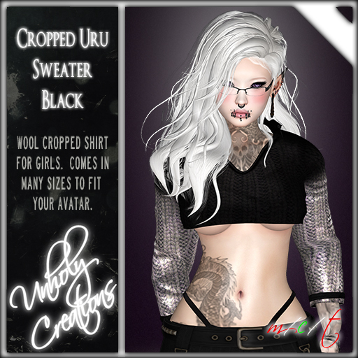 -={UC}=- Cropped Uru Sweater Black