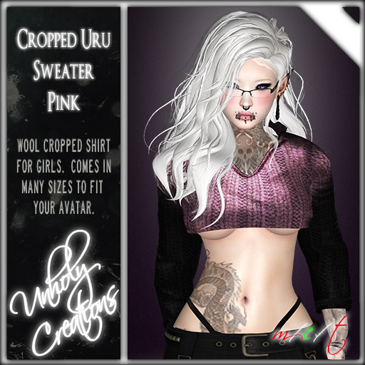 -={UC}=- Cropped Uru Sweater Pink