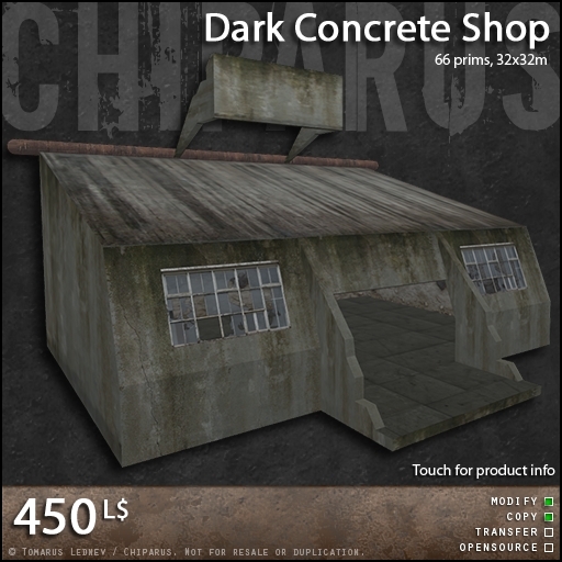 Chiparus Dark Concrete Shop Building