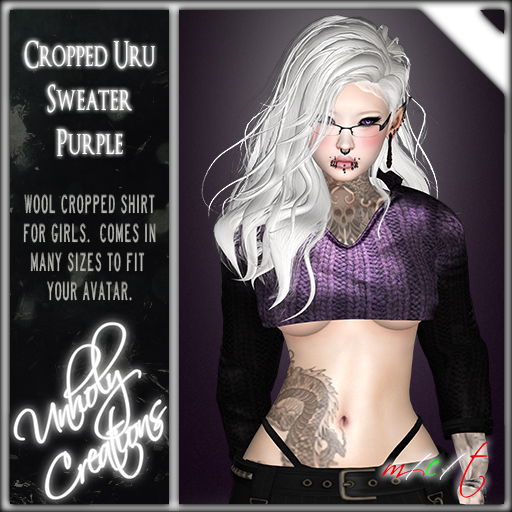 -={UC}=- Cropped Uru Sweater Purple