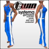 WIN Systema Gymwear, Blue with White Trim