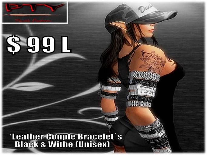 **PTY** Black & White Leather