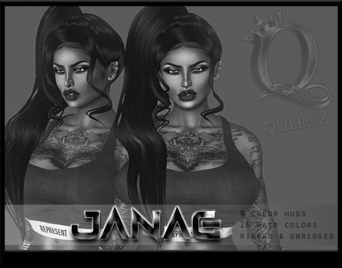 {H} Janae  (Rigged Mesh Hair) DEMO