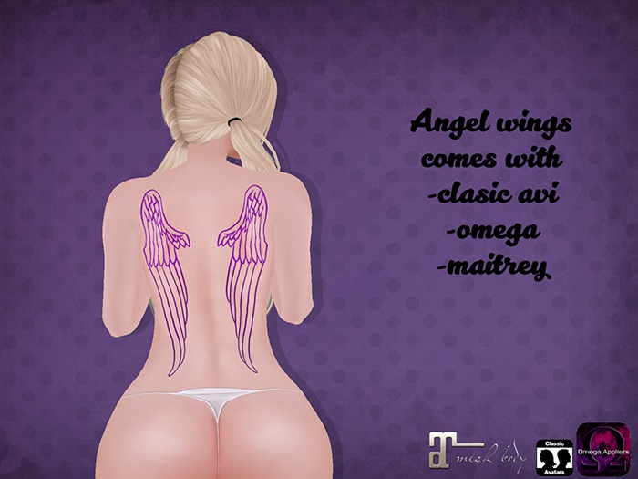 *K* Wings Tattoo -purple-black