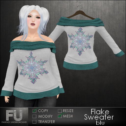 Flake Sweater blu