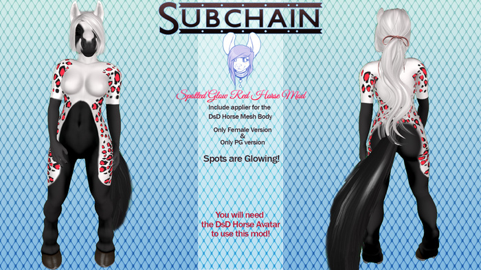 Subchain - Spotted Glow Red Horse DsD Mod Female