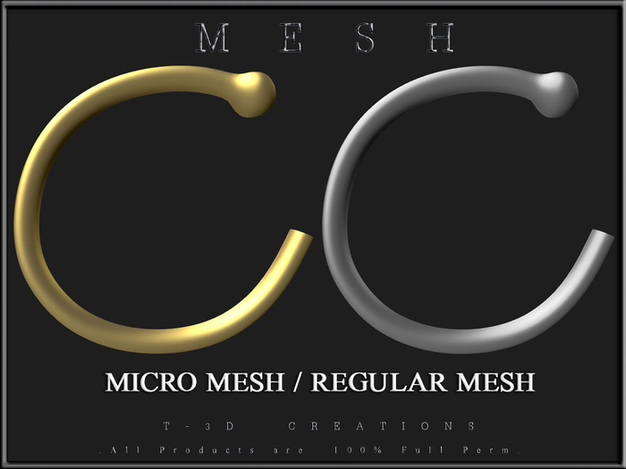 T-3D Creations [ Accessory Parts 09 ]  MESH - Full Perm -