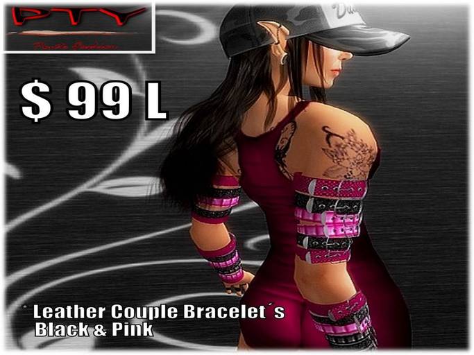 **PTY** Black & Pink Leather