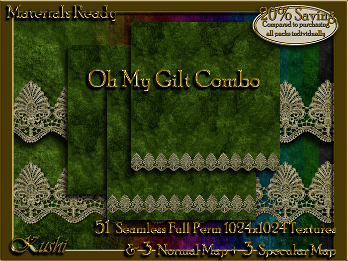 !Kushi! OhMyGiltCOMBO Textures -WEAR TO UNPACK