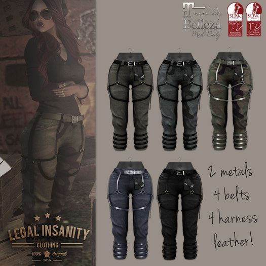Legal Insanity - Jane army pants FATPACK